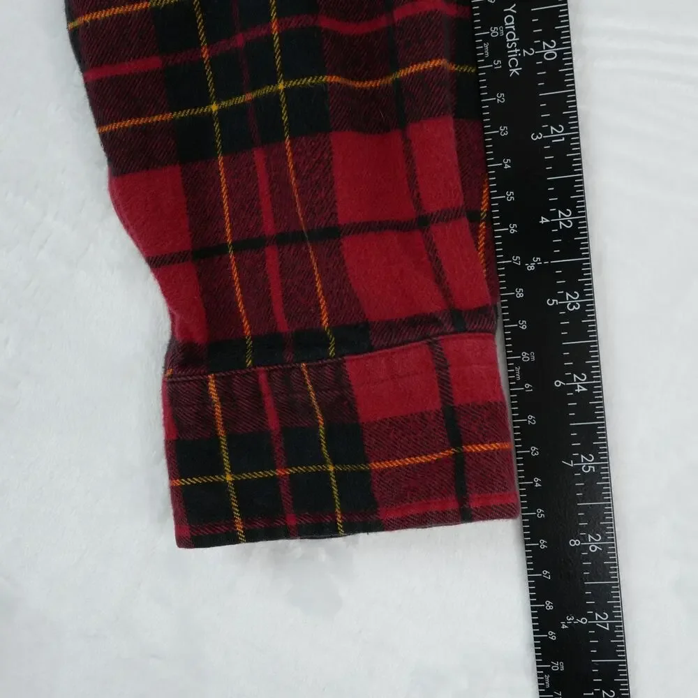 Vtg Ralph Lauren Shirt Mens XL Classic‎ Fit Red Buffalo Plaid Flannel Lumberjack